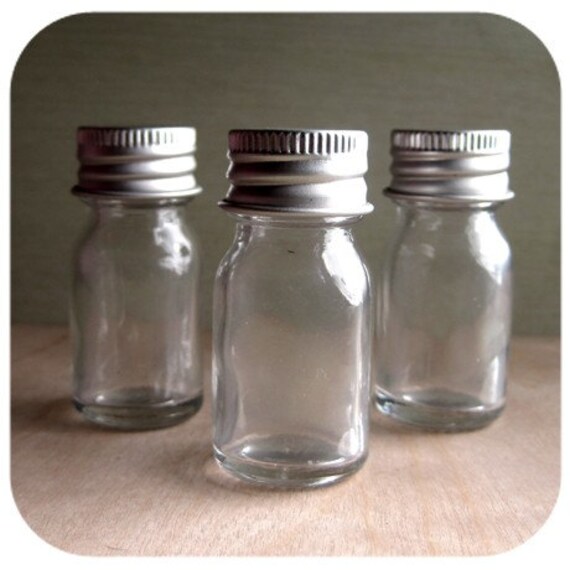 Small Glass Jar with Silver Screw Top Lid Qty. by PULPmiscellania