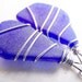 FREE SHIPPING Cobalt SeaGlass - sterling silver plated hooks - one of a kind - OOAK - affordable treasures - bridesmaids sets - weddings