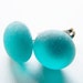 Tahitian Teal Sea Glass stud earrings - a perfect gift - Summer - bridesmaids - weddings - sale