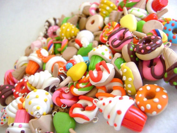 25 Polymer Clay Food Charms