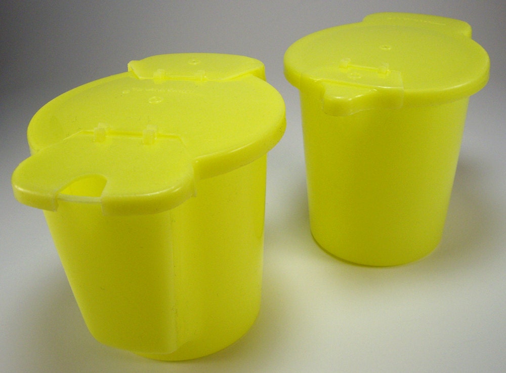 vintage yellow butter tupperware keeper Yellow 1960's myatticstreasures Tupperware by Sugar and Vintage