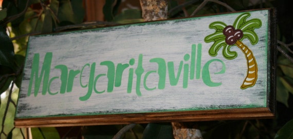 Margaritaville Wooden Bar Sign Bar or Tropical by NaturesGlow