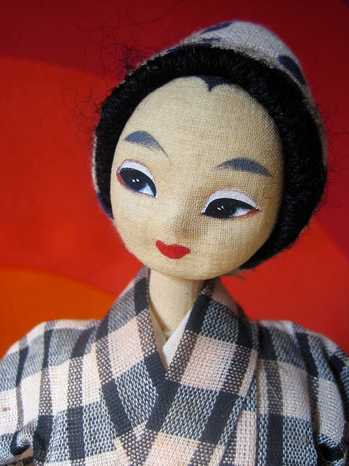 Hand Made Japanese Cloth Doll from Okinawa