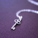 Tiny Key Necklace Sterling Silver