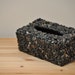 Mosaic Style Stone Tissue Box Cover - Dark Pebbles