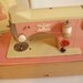 Vintage CASIGE Toy Sewing Machine Pink Works