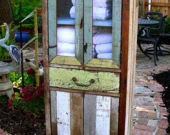 Rustic Home Decor - Reclaimed Wood Furniture - Cabinet - Handcrafted - Shabby - French Country Chic Decor