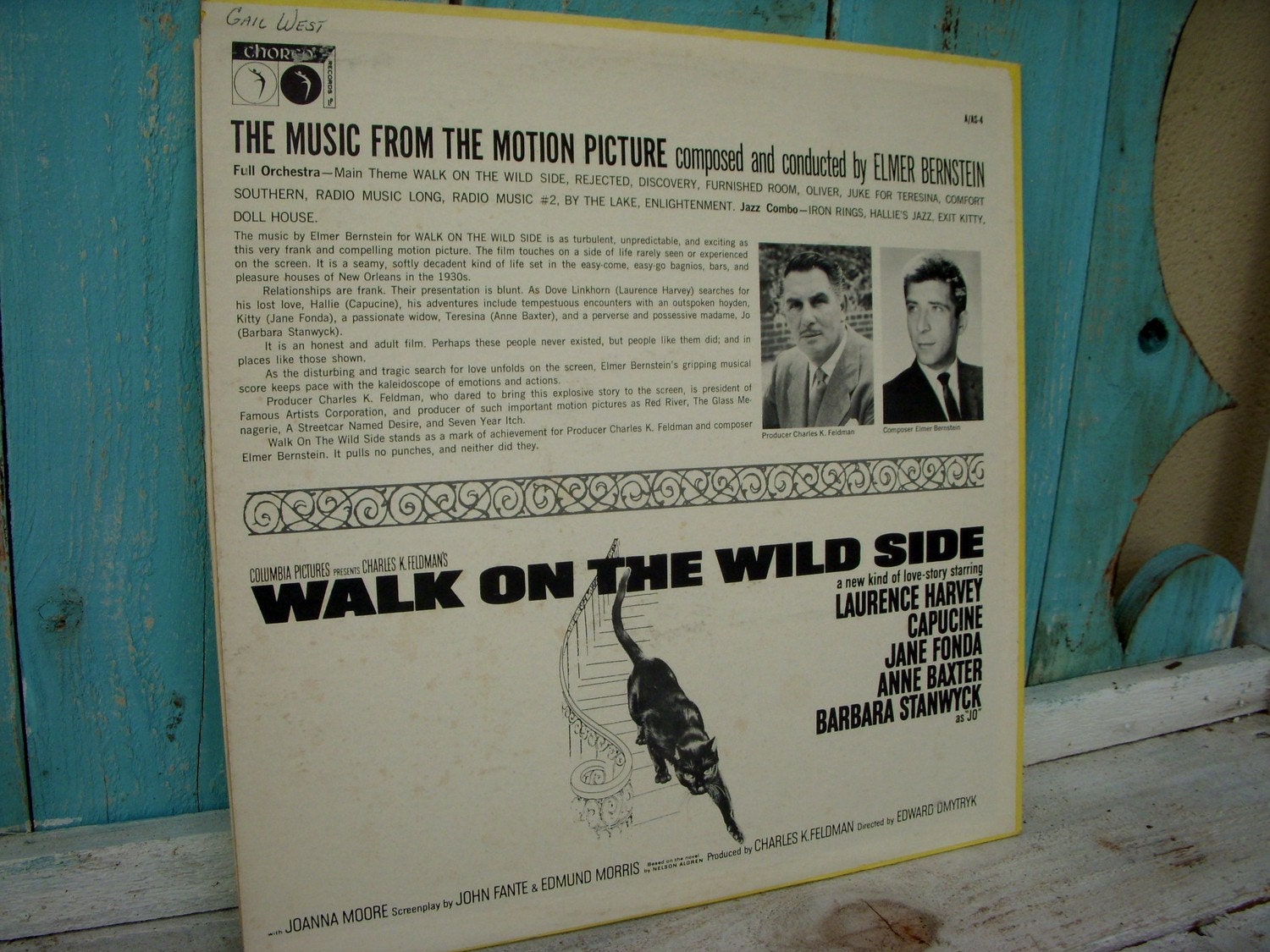 Elmer Bernstein Walk On The Wild Side Choreo 1962 Lp 