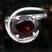 SALE - Garnet Sterling Silver Wire Wrap Ring Ladies -Size 6 1/2
