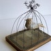 Bird in Bird Cage Vintage Book Mixed Media Silent Reader