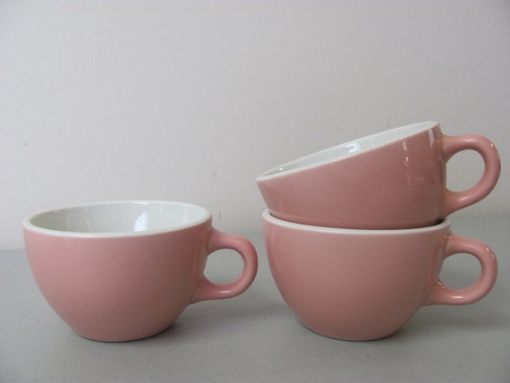 / Pink  vintage cups Vintage Century Five / diner Diner Coffee Set / of Mid Cups