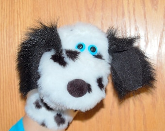 Fuzzy Dalmatian Hand Puppet with moveable mouth