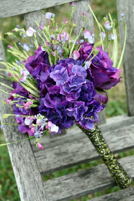 Lilac Love Silk Flower Bridal Bouquet