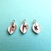 Three Personalized Hand Stamped Silver or Gold Leaf Charm With Jump Ring