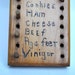 Vintage grocery list wood with pegs 1950s folk art hand made