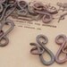 6 Handmade Hand Forged Oxidized LIGHT Copper Hook Clasps With 6mm Jump Rings 15mm X 5mm