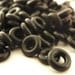 Winter SALE - 200 Black Rubber Rubber Jump Rings 12 gauge 12mm OD
