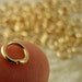25 Soldered Closed Gold Plated Jump Rings 18 gauge 6mm OD