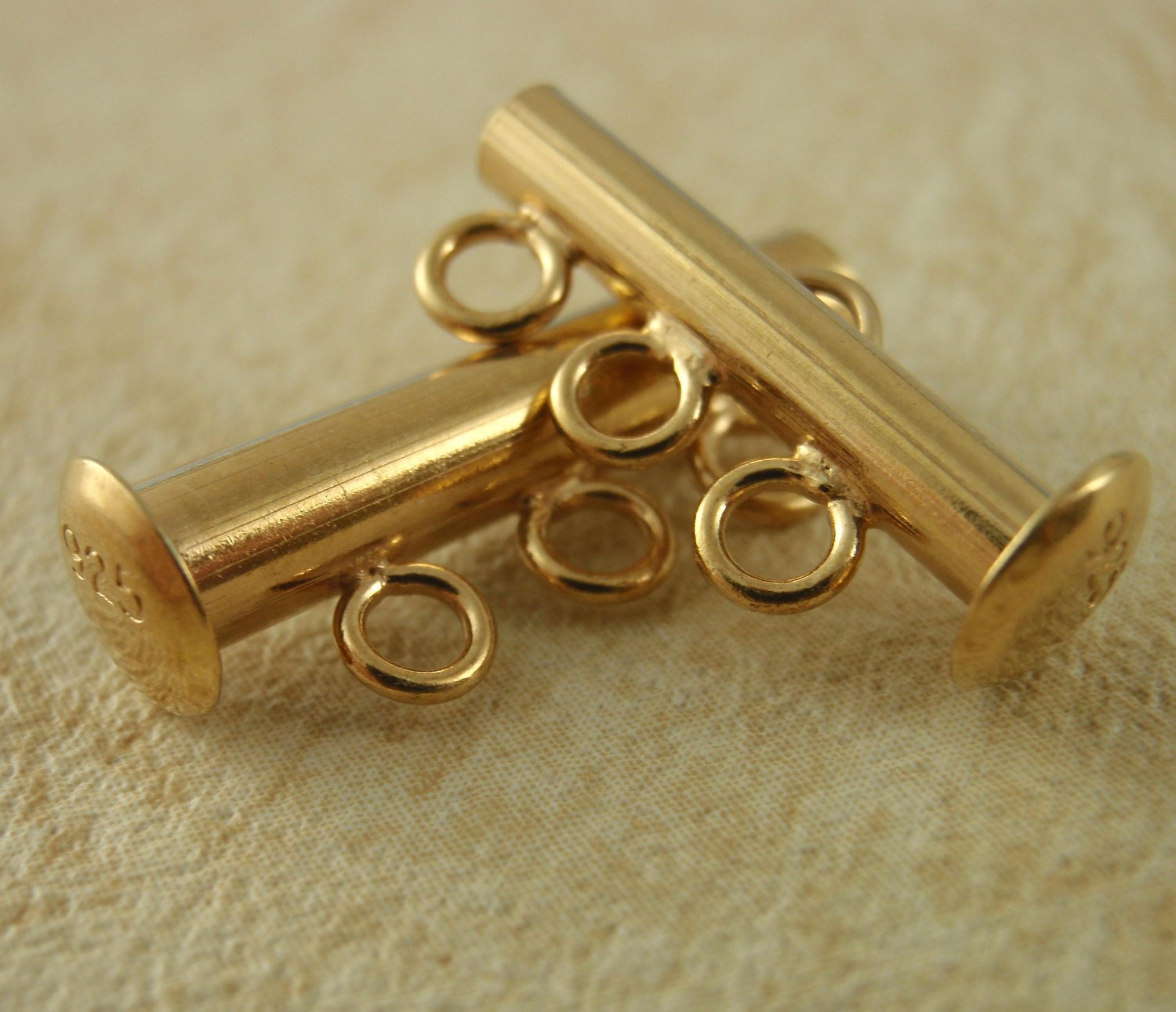 1 14kt Gold Filled Slide Lock Clasp 2 3 4 5 or 6 Strand