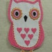 Owl Fabric Embroidered Iron On Applique Patch SALE