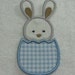 Hatched Bunny Fabric Embroidered Iron On Applique Patch SALE