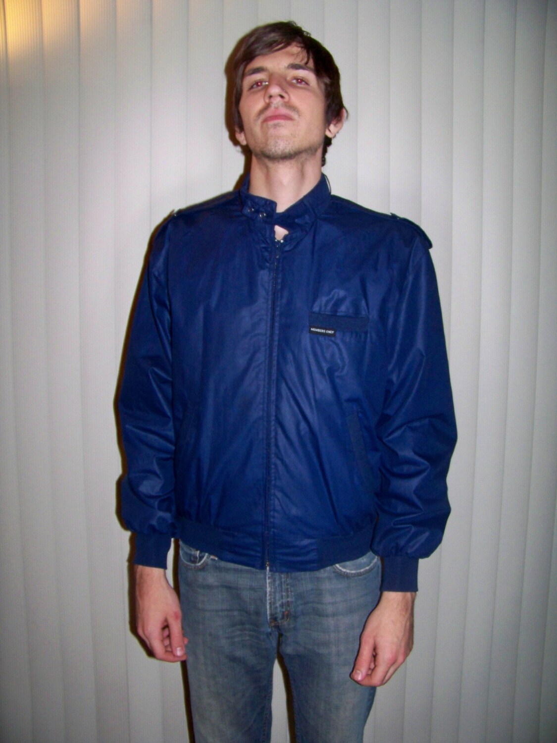 Navy Blue Members Only Jacket Size 38