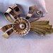 1938 Harry Iskin Watch Pin Brooch Art Deco Two Tone 12K GF SALE