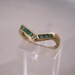 Vintage 14K Emerald Diamond Ring Size 3 1/2
