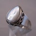 1980s Mother of Pearl Sterling Ring 5.65 grams Size 8