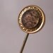 Art Deco Moss Agate Hat Pin Stick Lapel Cravat