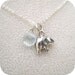 Teeny Tiny Baby Elephant Sterling Silver Charm Necklace