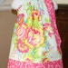 baby girls Pillowcase dress Heather Bailey Pop Garden in Ice blue, pink, yellow baby, toddler dress, girls dress BlakeandBailey
