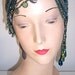 20s Sequined Beaded Flapper Mermaid Headpiece Headband Turban