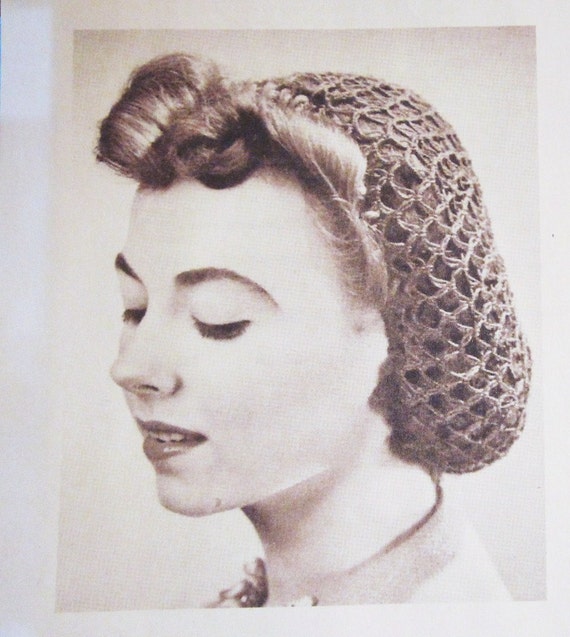 snood crochet free pattern hair Vintage Crochet Snood by Pretty kayandelle 1940s Vintage Pattern