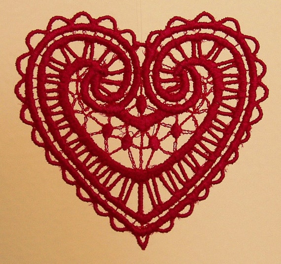 VALENTINE Lace Heart Embroidered No. 1