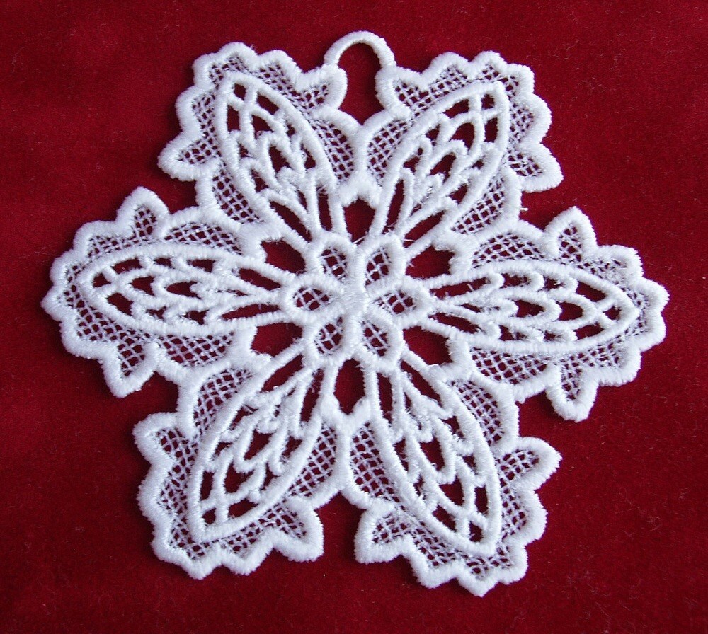 snowflake lace christmas ornament snowflake lace christmas ornament