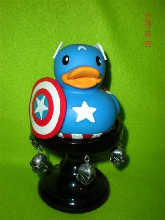 Items similar to Classic Captain America Rubber Duck Ducky