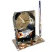 Pen Holder Hard Drive Clock. Cool Office Gift, Teacher Gift, Techie Gift, perfect for the Holidays.