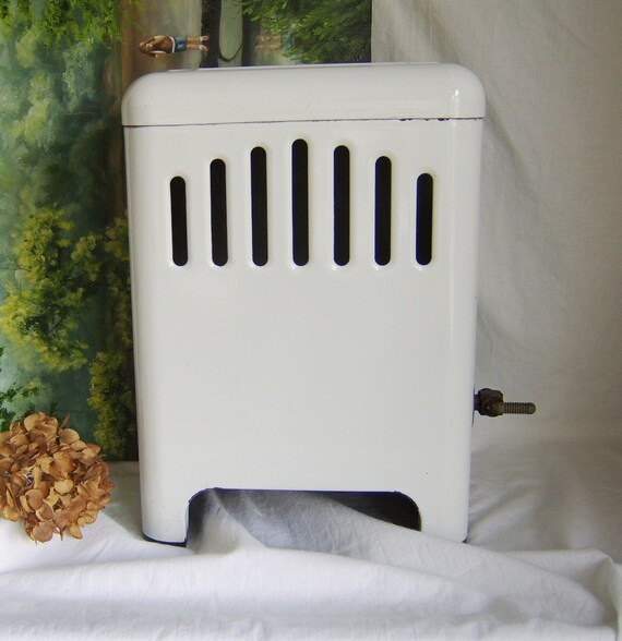 Vintage Industrial Enamel Gas Heater