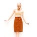 70s Leather Skirt - Brown Suede Skirt - Bodycon Skirt - Hippie Skirt - High Waist Skirt - Boho Leather Skirt XXS XS 00 0
