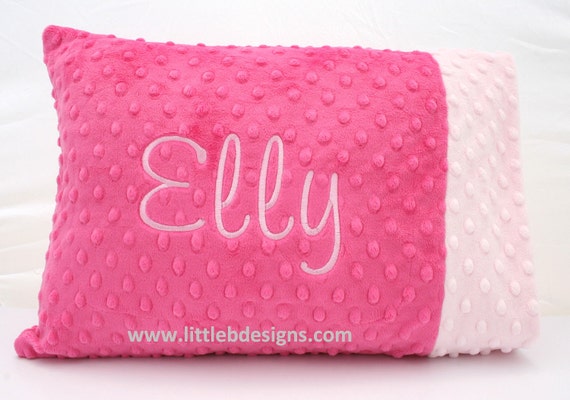 Personalized Minky Toddler / Child Pillow Over 24 Minky