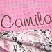 Personalized Baby Blanket - Pink Minky with Pink and White Paisley Satin - Girl Baby Blanket