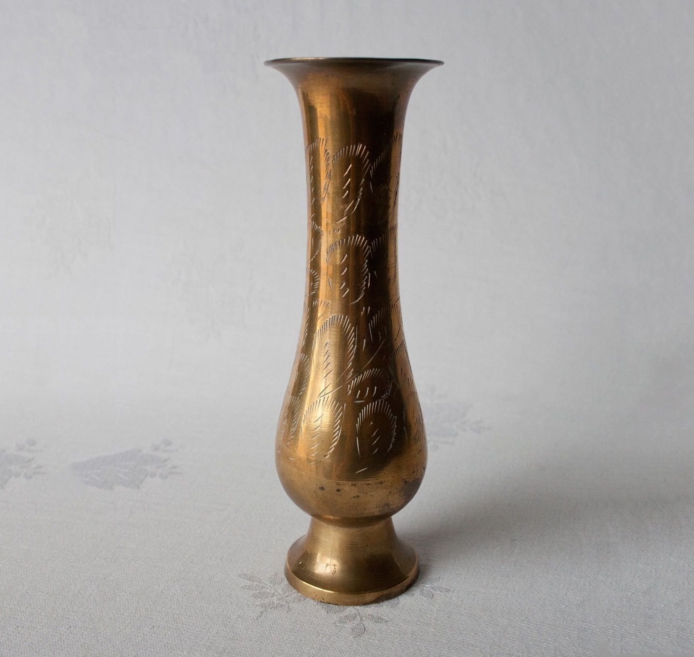 Engraved Brass Vase Made in India
