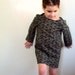 Fall Colors Sunki Dress, girls dress in navy and burgundy floral cotton, long sleeve dress with pockets, children's clothing