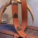 Celtic Design on Tan Leather Mandolin Strap