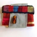 Obi belt inspired oriental mixed fiber brooch