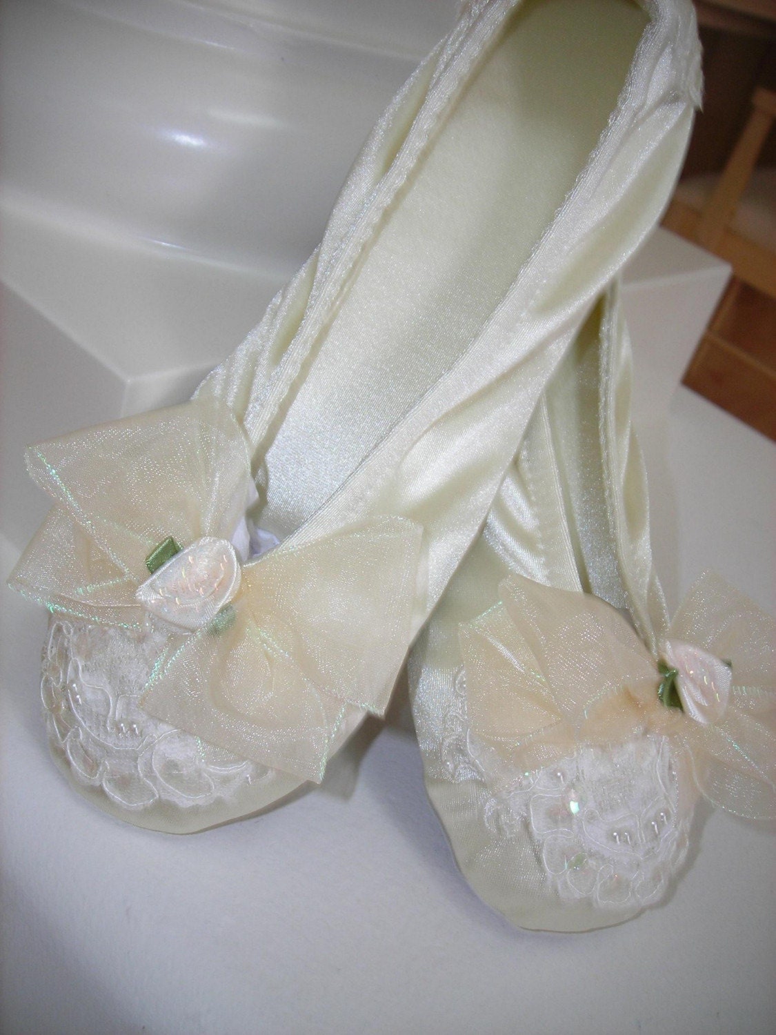 ivory ballet slippers wedding