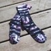 Women's Tie Dye Crew Socks - Pink & Black Stripes