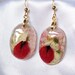 Pressed Flower Earrings, "Tiny Mice Flowers", in Resin (743)