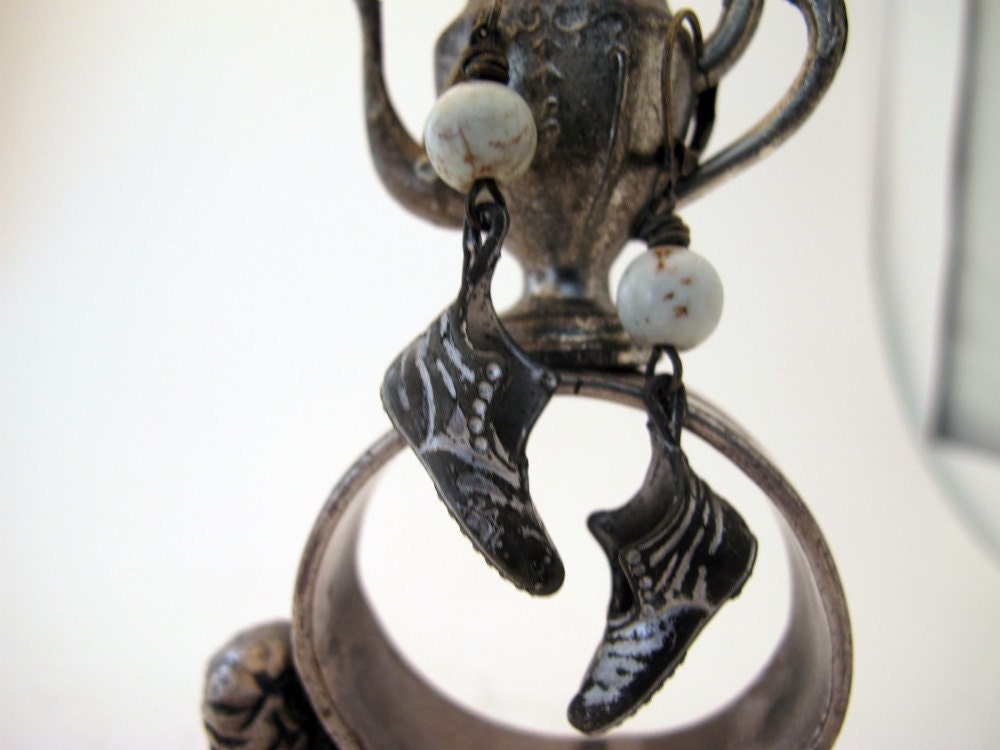 Vintage Shoe Earrings by gypsyfishstudio on Etsy